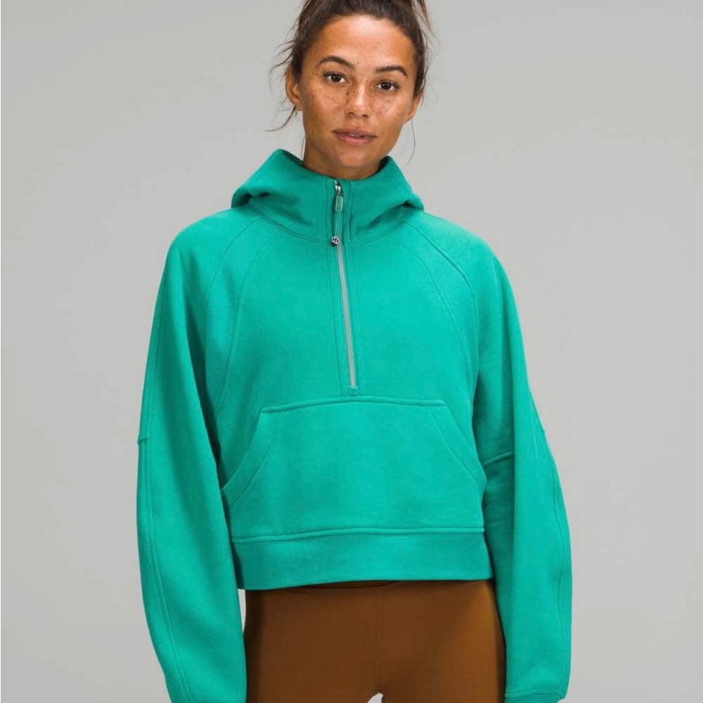 Lululemon Scuba Oversized 1/2 Zip Hoodie (Maldives green)
